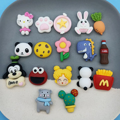 Factory DIY Cute Resin Charming Accessories Dinosaur Cactus Bunny Radish Children's Hair Accessories Material