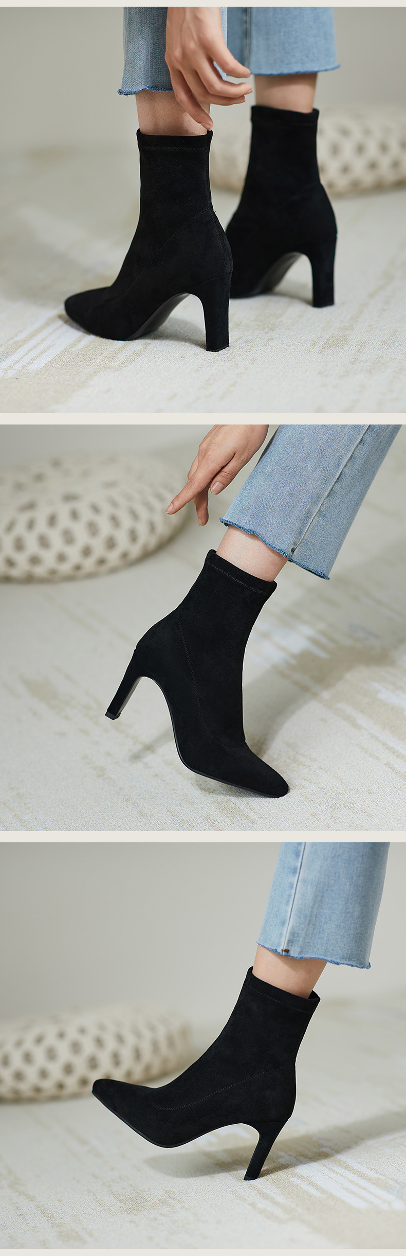 Chiko Tarcisia Pointed Toe Chunky Heels Boots