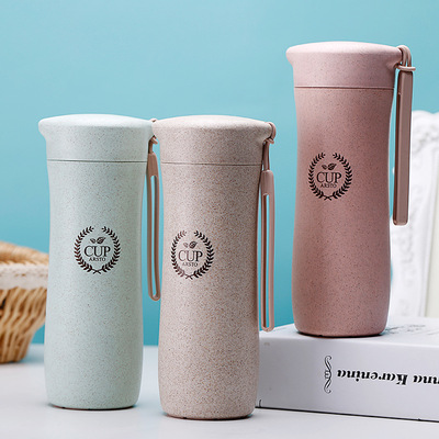 Ace was wheat stalk Water cup Readily Cup student Portable Takeout Wheat Simplicity gift Water cup Cartoon Cup