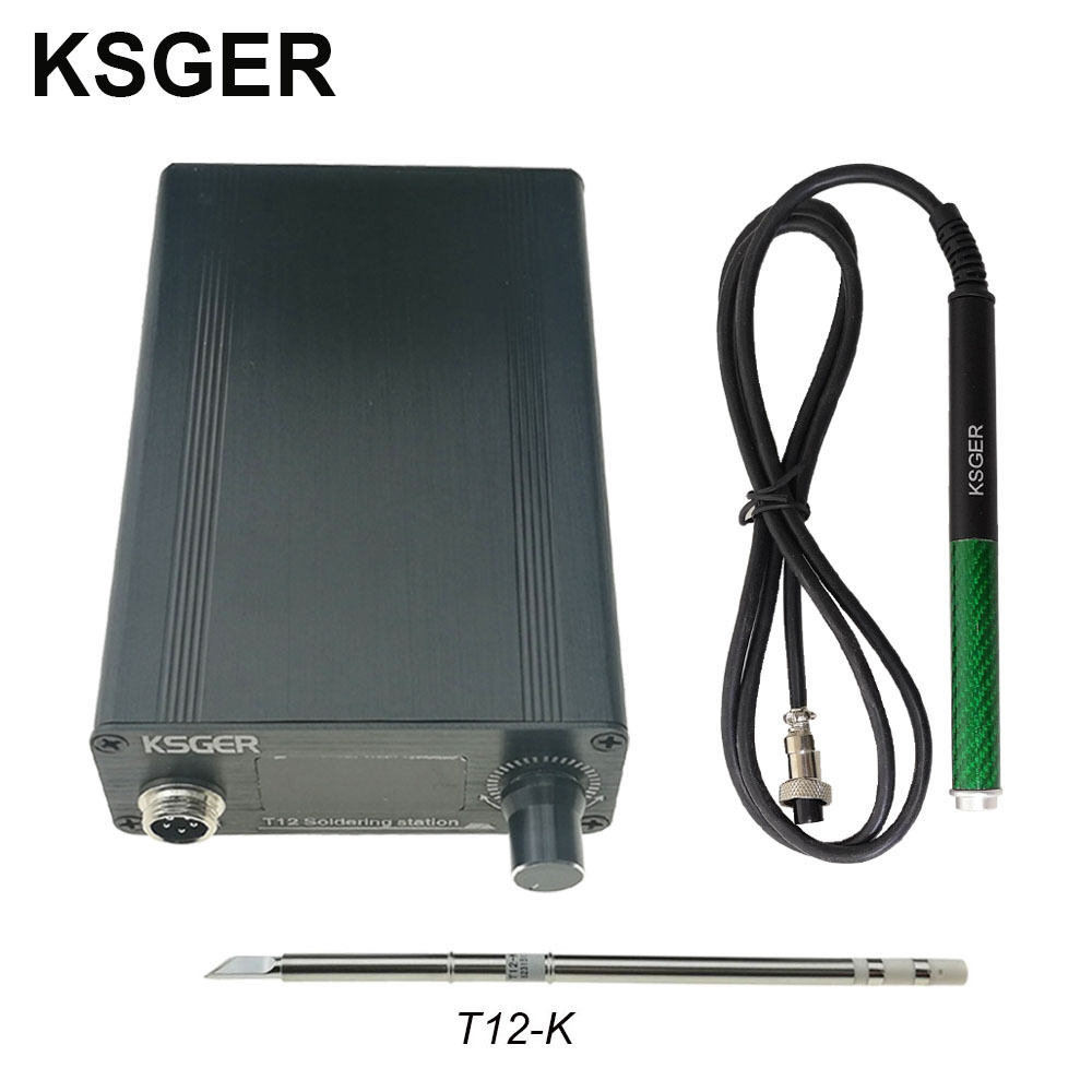KSGER fabricante T12 Estación de soldadura OLED temperatura ajustable STM32 panel de control reparación Estación de soldadura eléctrica cabeza de soldadura núcleo de calefacción