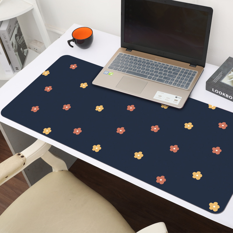 Manufacturer Wholesale Mouse Pad with Beautiful Flowers, Office Desk Pad, Environmentally Friendly, Enlarged and Thickened, Edge-Locking, Dropshipping Desktop Pad