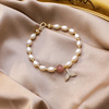 Cute round beads, brand bead bracelet, jewelry from pearl, accessory, Japanese and Korean, simple and elegant design