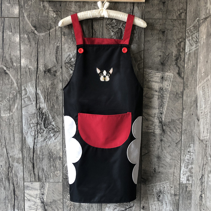 Bulldog + correa de mano borrable impermeable oso negro rojo bolsillo + IMPRESIÓN