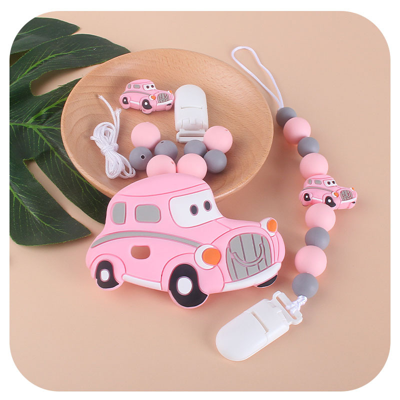 Bebé de plástico clip de chupete bebé calmante Cadena de chupete de silicona cadena anti-gota AliExpress Amazon Venta caliente