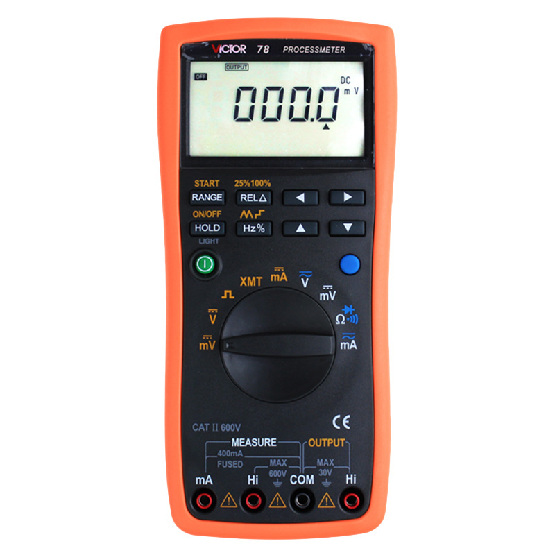 VC78过程万用表信号源环路回路测量输出电压电流校验仪