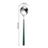 304 stainless steel spoon Korean long -handle round spoons Creative dessert spoon stirring spoon Korean spoon