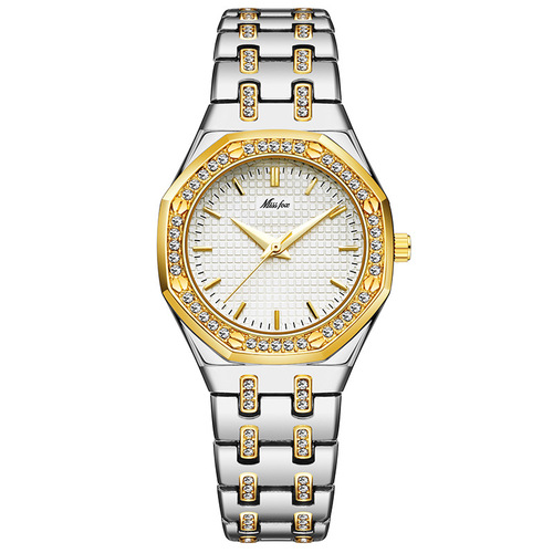 MISSFOX watch new fashion ins niche trend Korean version gold diamond waterproof quartz women's watch