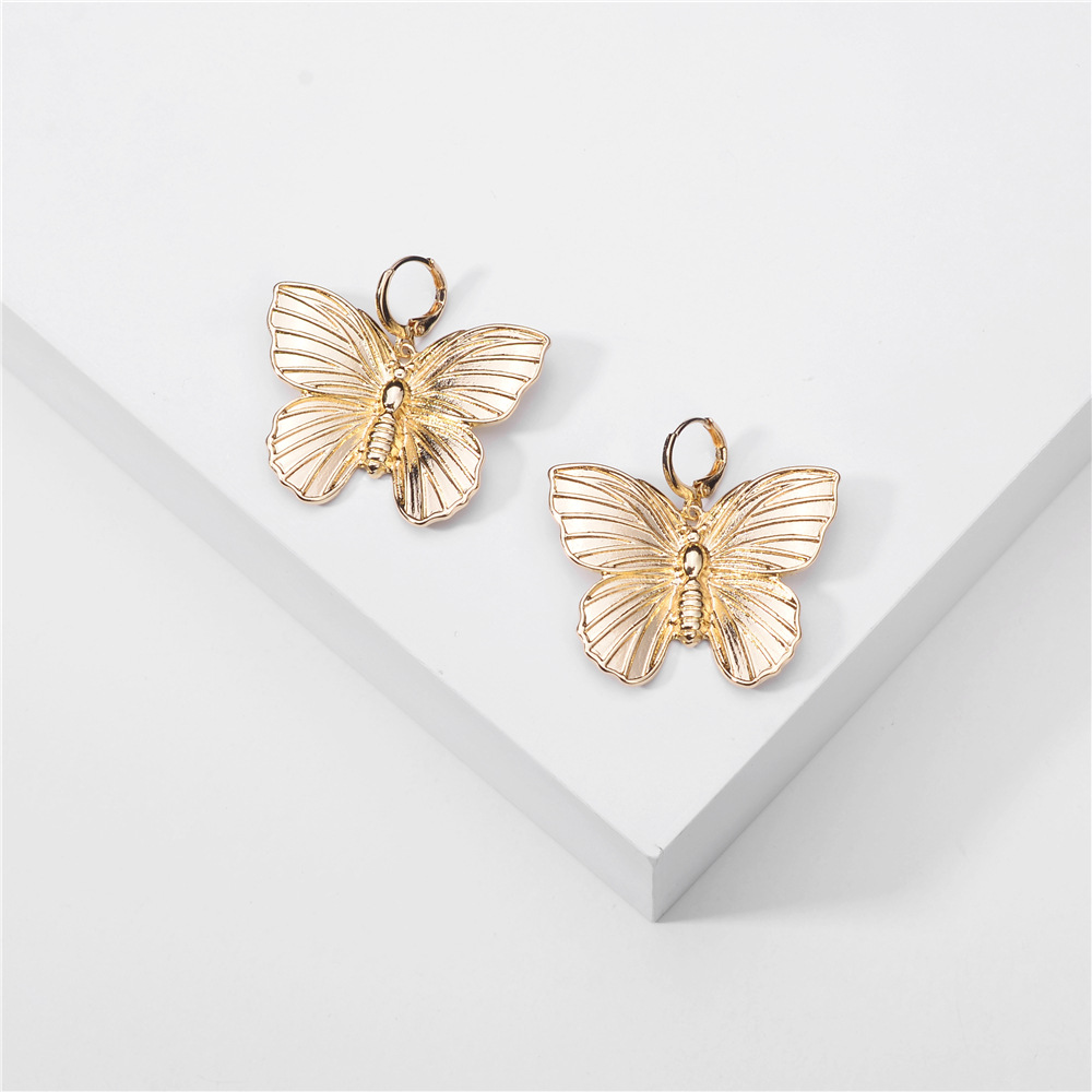 Fashion Big-name Jewelry Metal Popular Butterfly Wings Earrings Earrings Ear Clips Wholesale Nihaojewelry display picture 3
