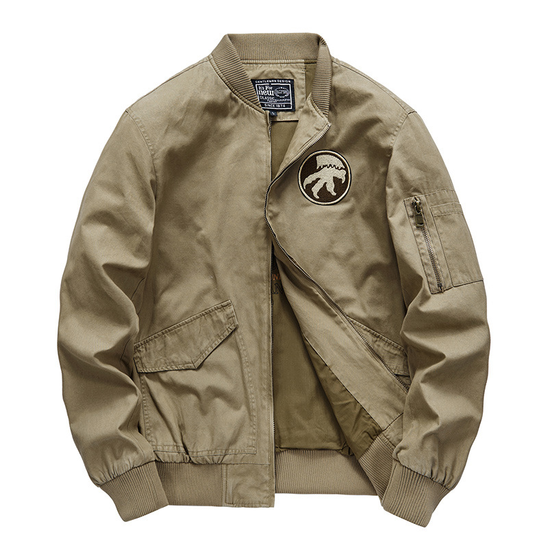 Primavera y otoño chaqueta casual diario estilo coreano moda cómoda juventud béisbol uniforme vuelo chaqueta de los hombres al por mayor