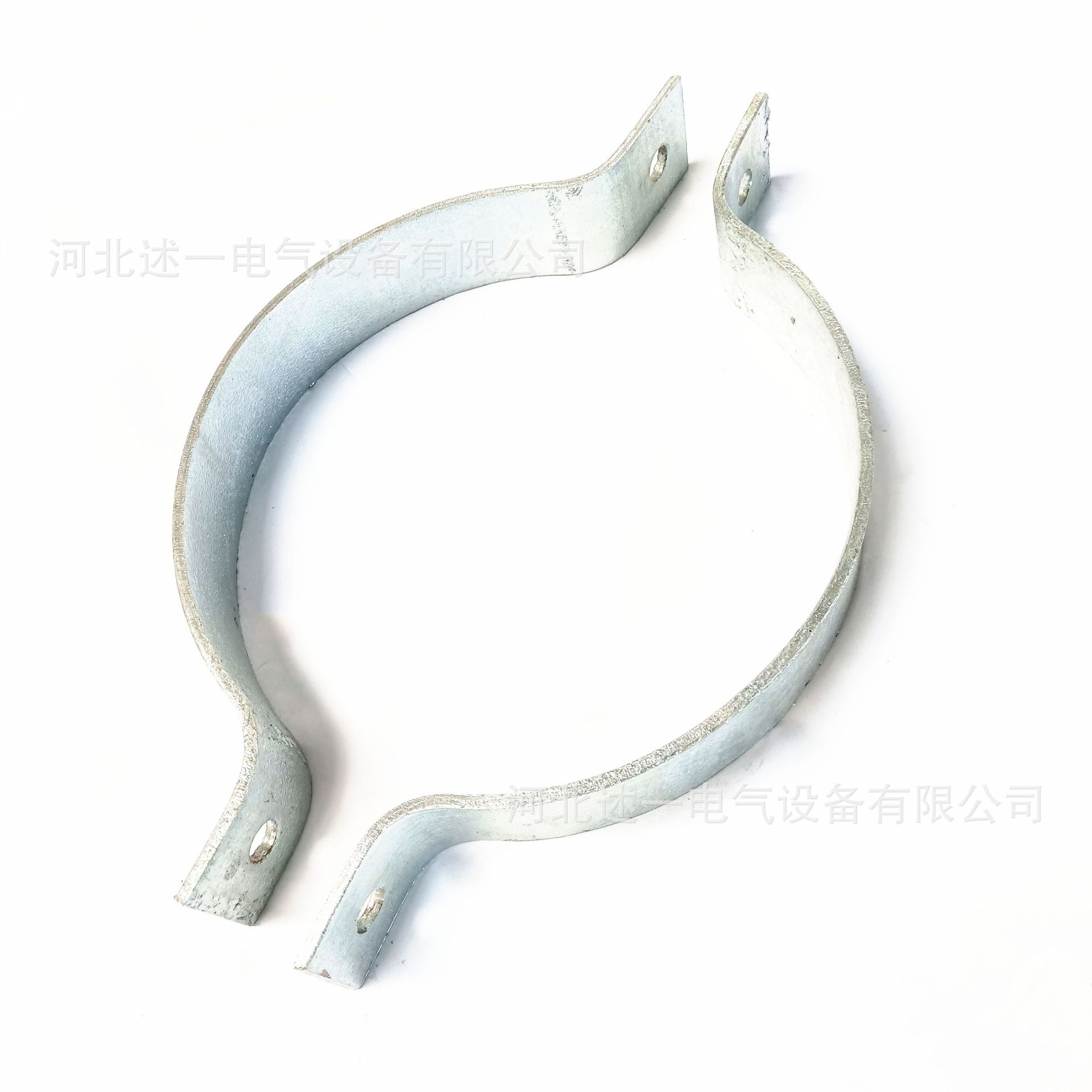 现货供应热镀锌扁铁半圆抱箍 电力卡箍紧固件双半圆卡箍固定抱箍-阿里巴巴