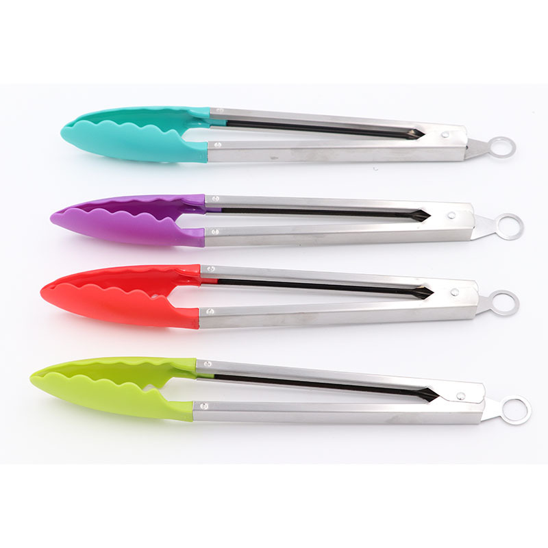 Directo de fábrica de 12 pulgadas de acero inoxidable de color de alimentos clip de pan clip de barbacoa clip de hornear clip de bloqueo automático