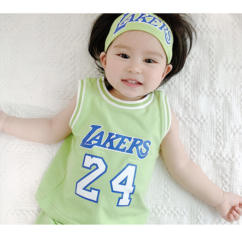 Summer New Children's Baby Personality Digital Printing Trend Korean Comfortable Leisure Sports Suit Wholesale Nihaojewelry display picture 28