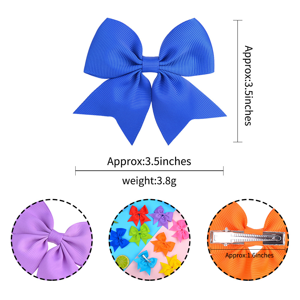 New  Children's 20 Color Diy Bow Hairpin display picture 2