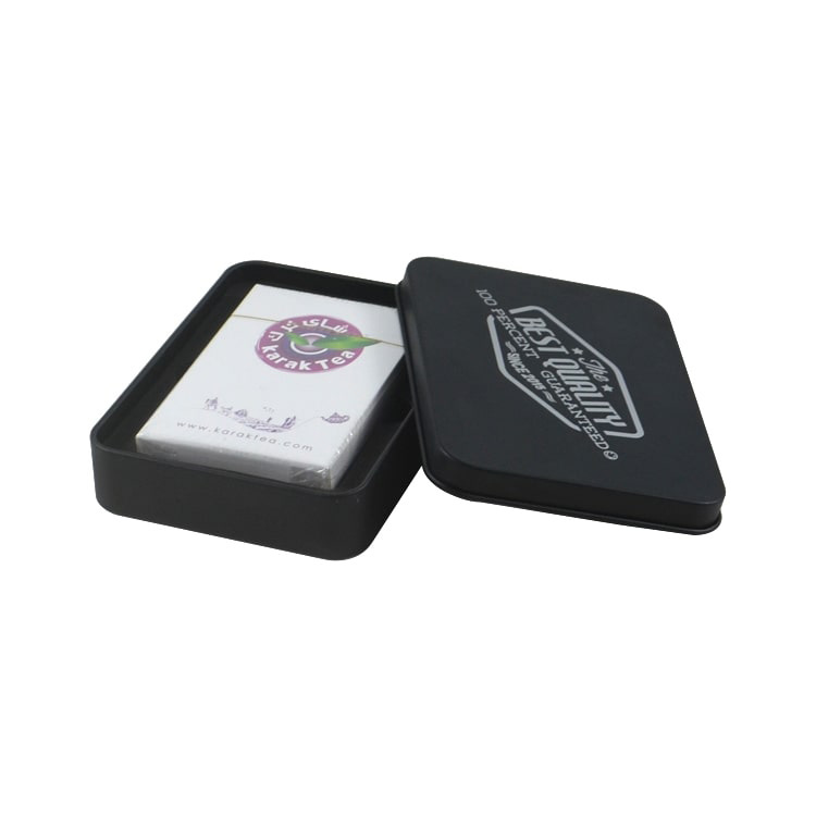 深圳马口铁盒 扑克牌包装盒 发夹盒子 黑色长方形 卡牌收纳盒