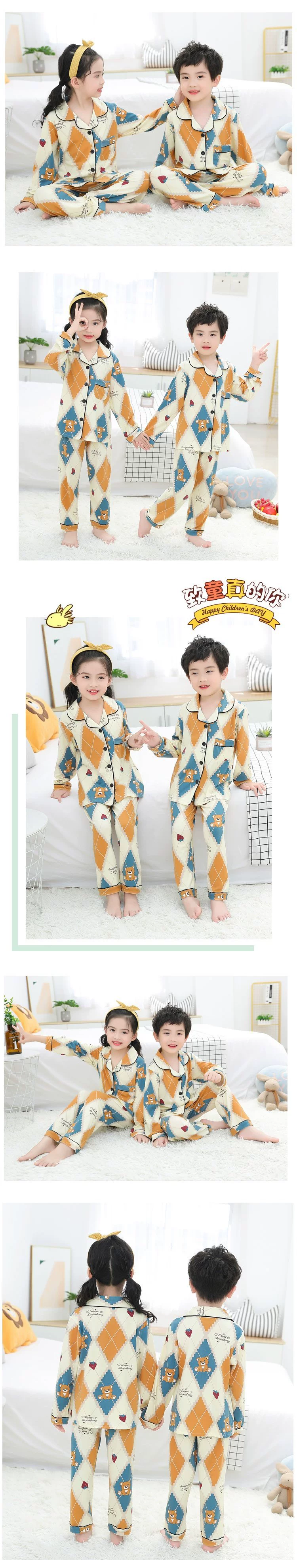 best Sleepwear & Robes Spring Autumn Baby Girls Pajamas Clothes Sets Boy Pyjamas Kids Homewear Cotton Nightwear Children's Indoor Clothing Pijamas Suit Sleepwear & Robes classic