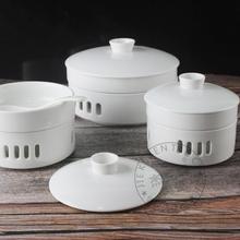 酒店陶瓷汤盅可加热蜡烛保温炖盅辽参盅碗位菜盅汤鲍鱼海参碗盅