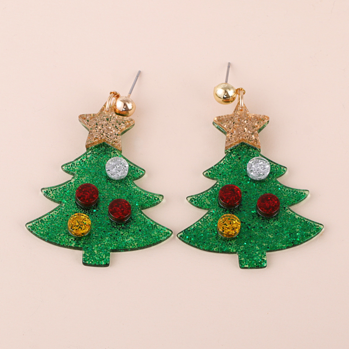 Christmas Tree Hat Snowman Elk Acrylic Earrings display picture 2