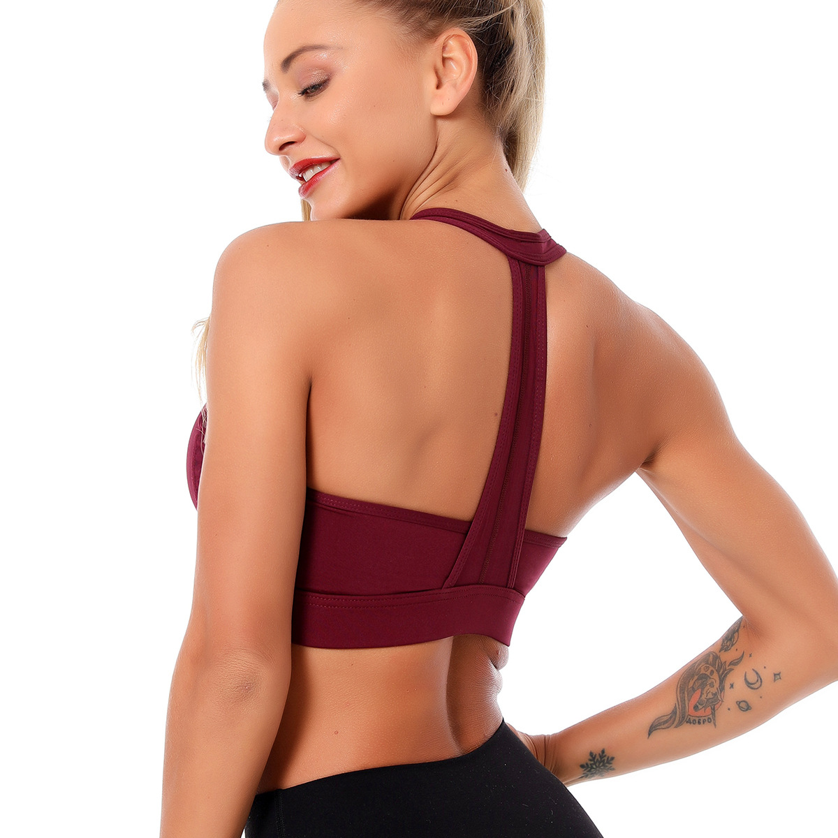 Light support cut out back sports bra NSNS47332