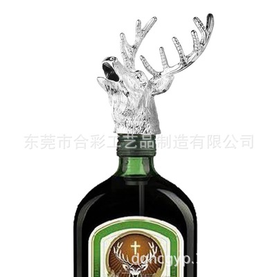 工厂直销两件起批动物头生肖头鹿头红酒洋酒倒酒器酒塞环保分酒器