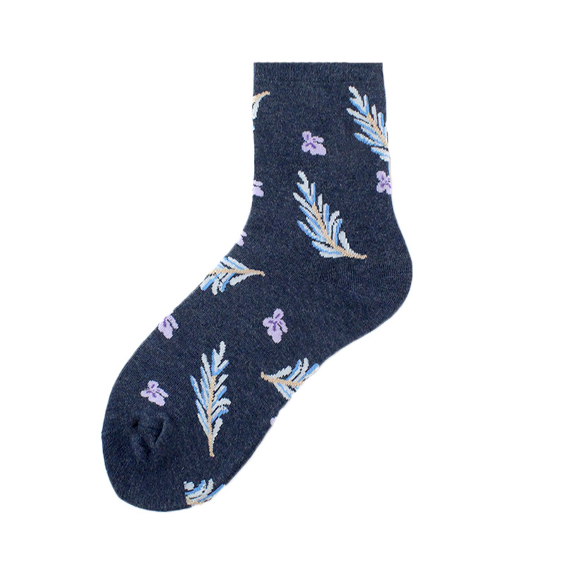 Women's Simple Style Classic Style Color Block Cotton Printing Crew Socks A Pair display picture 9