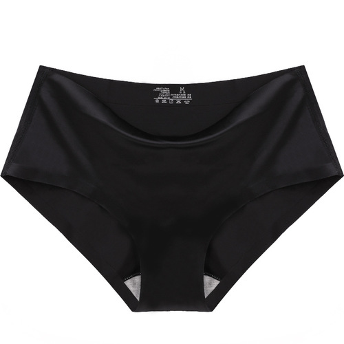 Fat mm enlarged and fattened seamless comfortable and sexy glossy mid-waist women's underwear