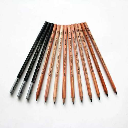 马可7001素描铅笔原木绘图铅笔美术铅笔学生写字铅笔多种灰度H-9B