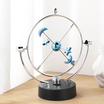 牛顿摆球星星月亮永动仪摆件家居客厅桌面办公室现代简约摆饰礼品