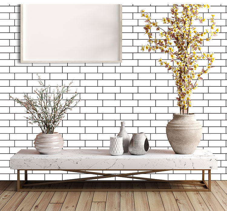 Nordic minimalista piccolo mattone bianco adesivo da cucina a prova di olio adesivo autoadesivo da parete adesivo da parete ristrutturazione del bagno_voghion.com