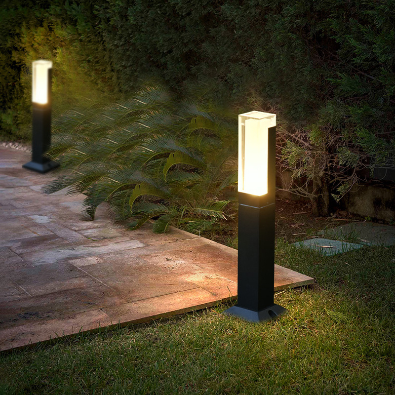 Lámpara de césped de acrílico al aire libre LED impermeable paisaje lámpara de jardín al aire libre pasillo jardín Villa tierra lámpara de césped