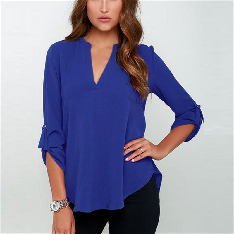 Blouse Ladies T-Shirts Tops Shirt Pure Color Top wholesale куртка