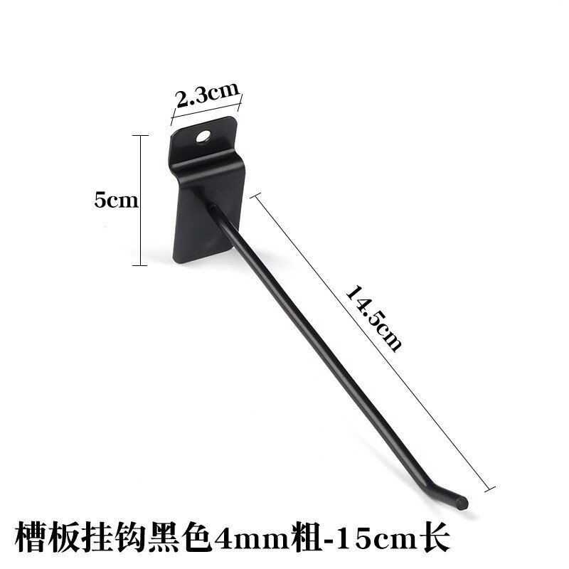 Venta al por mayor negrita ranura gancho de tablero colgante gancho de tablero universal gancho de teléfono móvil joyería estante gancho plata ranura gancho de tablero de pared