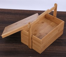 木质食盒提盒送餐盒提蓝实木质食盒多层木质小食盒带提手木盒