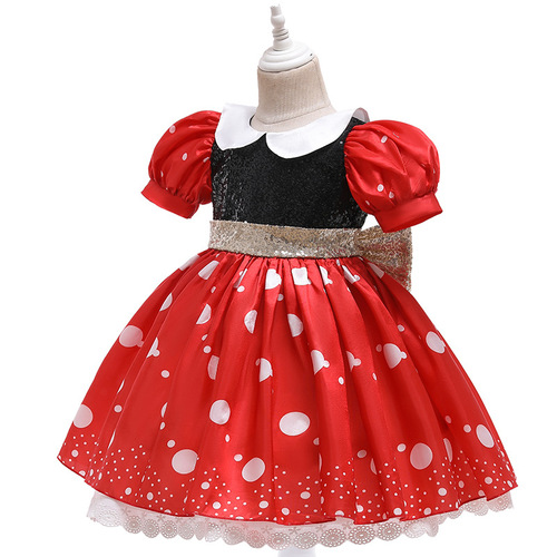 2024 Mickey Princess Summer Short-Sleeve Children's Dress Wholesale Children's Clothing Girls' Formal Dress Girl Dress Dress