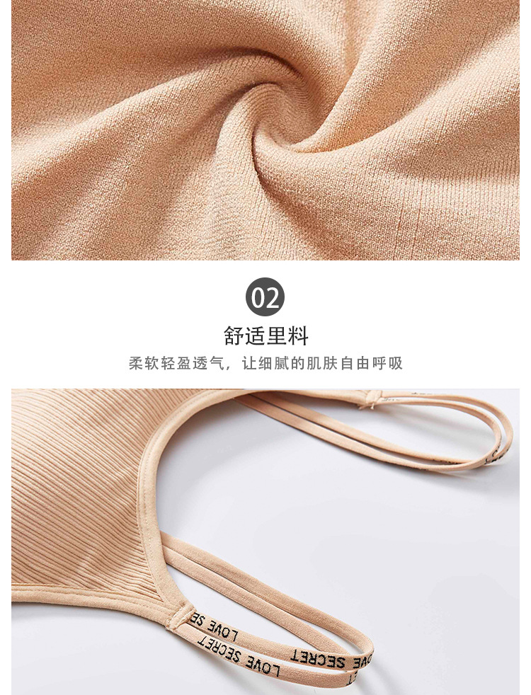 New style of comfortable and breathable little bear threaded waistcoat, seamless uniform size sports halter, beautiful back vest for girls detail image 10