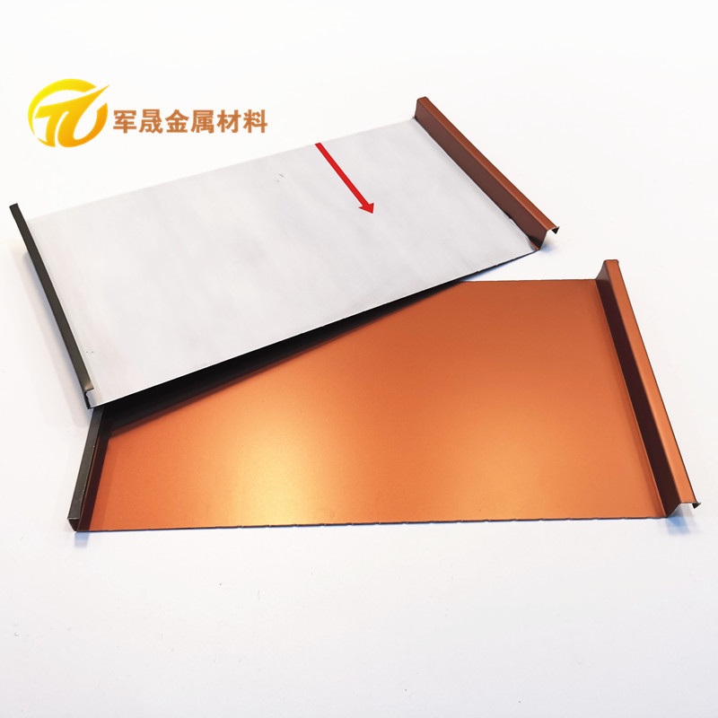 厂家直供江苏新款0.9mm厚铝镁锰瓦 矮立边屋面板