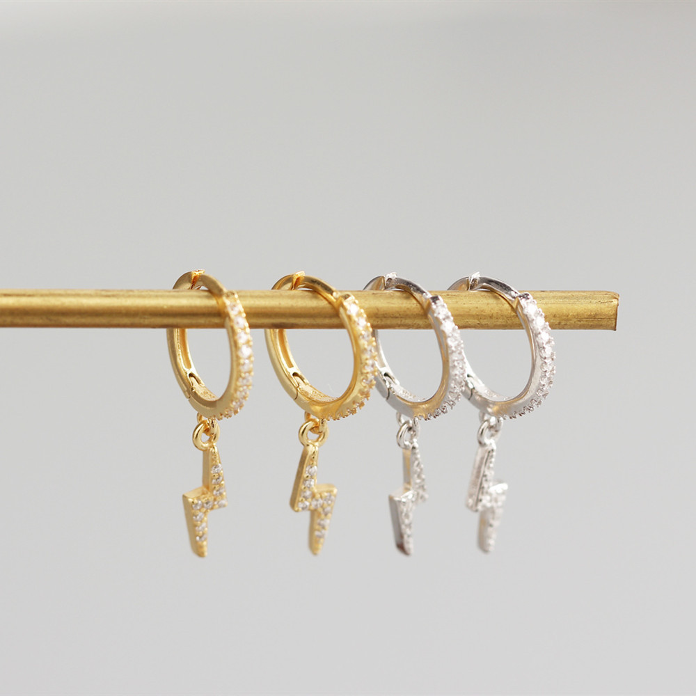 Geometric Fashion 925 Sterling Silver Gem Plating Earrings display picture 4