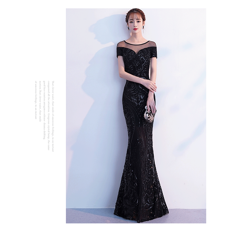Evening Dresses cocktail party banquet dress vestido de banquete de cctel Banquet evening dress female sexy dinner long fishtail dress Evening Dresses cocktail party banquet dress vestido de banquete de cctel Banquet evening dress female sexy dinner long fishtail dress