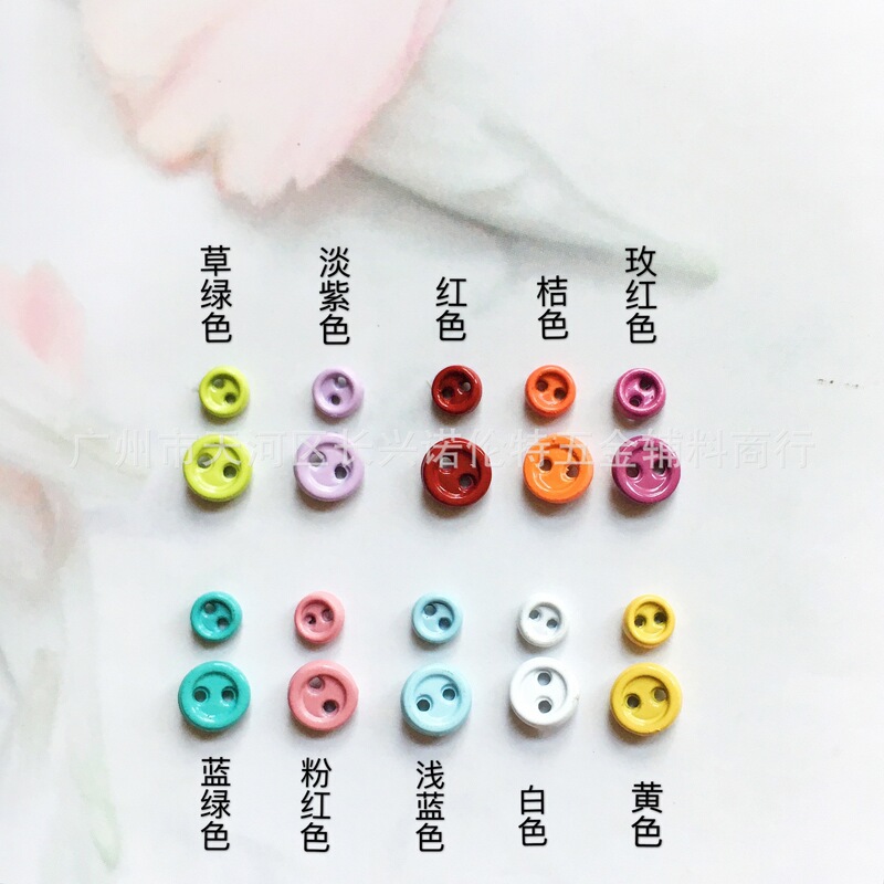 3mm4mm5mm small mini doll buttons bjd doll clothes metal buttons alloy two-eye color buttons
