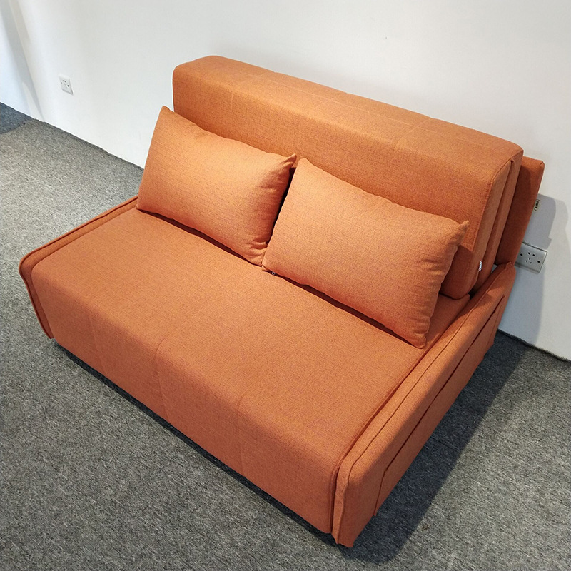Sofá cama de tela desmontable multifuncional de doble propósito pequeño apartamento balcón almacenamiento plegable retractable sofá perezoso