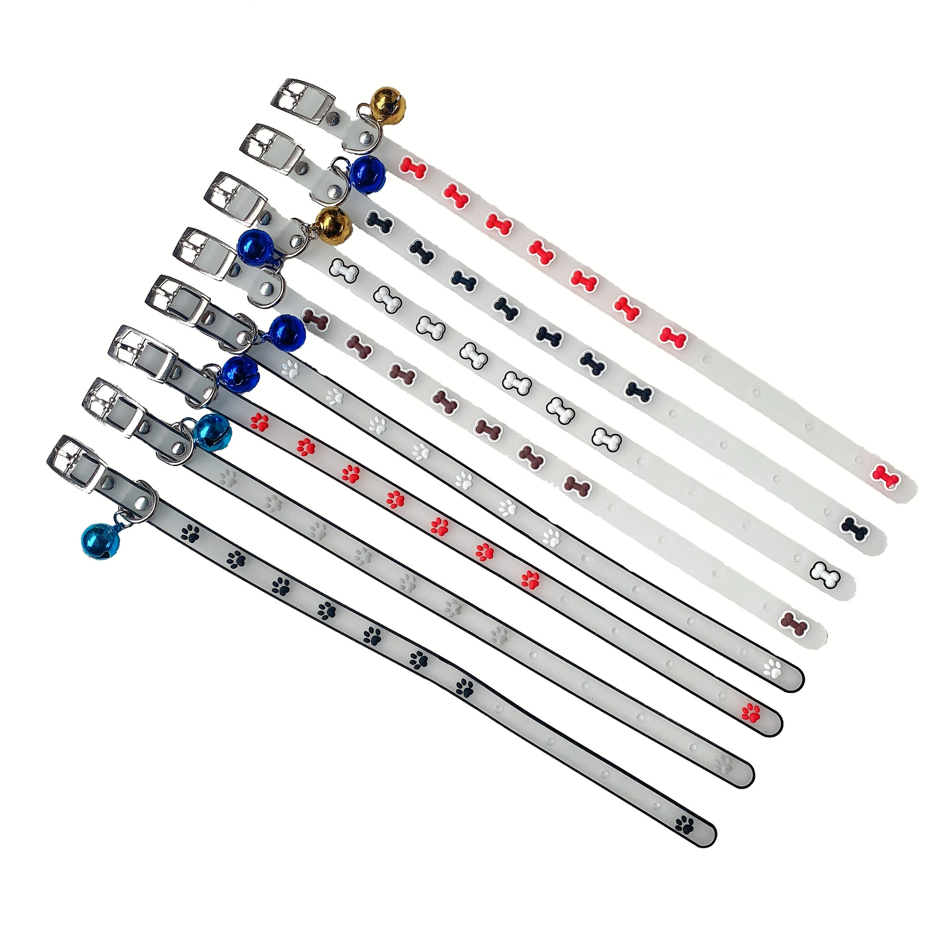 Ошейник для животных из силикона с колокольчиком, для маленьких собак и кошек, поводок для собак, ошейник-цепочка для собак, прямые поставки с завода, высокая эстетичность