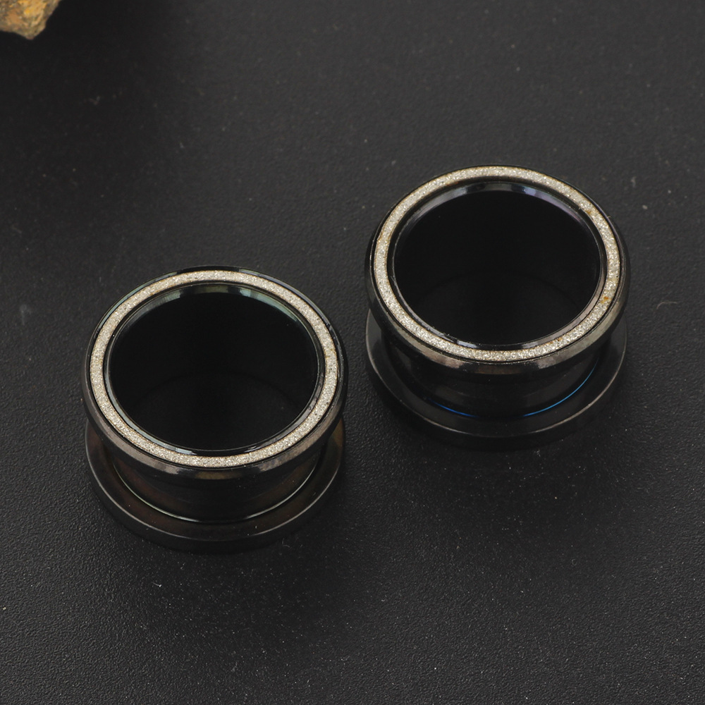 Stainless Steel Sand Pressure Ear Expander Ear Pulley Jewelry Gold 16mm Body Piercing Jewelry detail image 9