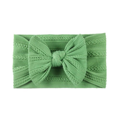 European and American soft jacquard nylon children's headwear, baby bow, skin-friendly headband, girls' wide headscarf