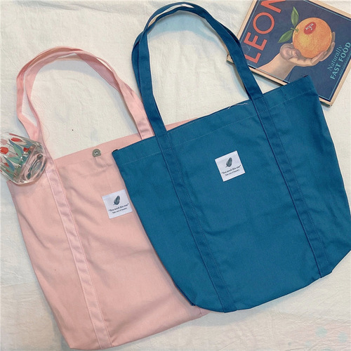 910242 coffee simple solid color small fresh ins literary retro forest style women's one-shoulder canvas bag tote bag