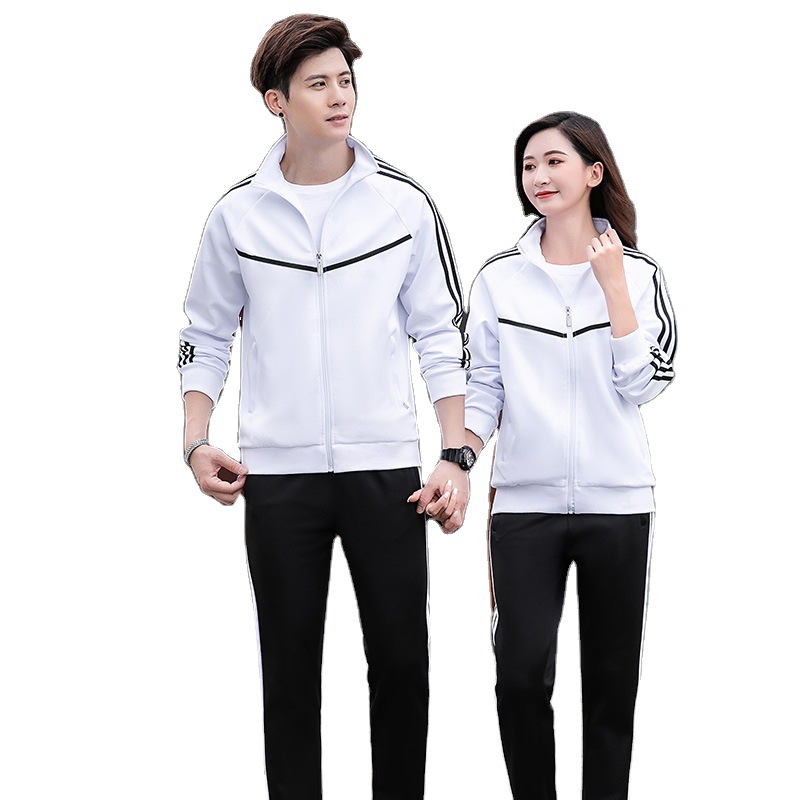 스포츠 세트 남자 봄과 가을 긴 소매 커플 운동복 세트 중학생을위한 여자 고등학교 교복 초등학교 교복 맞춤화