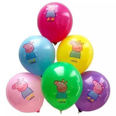 加厚卡通广告气球 小猪气球背面印字定定制 儿童玩具生日派对气球