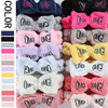 Headband with letters with bow for face washing, with embroidery, Korean style