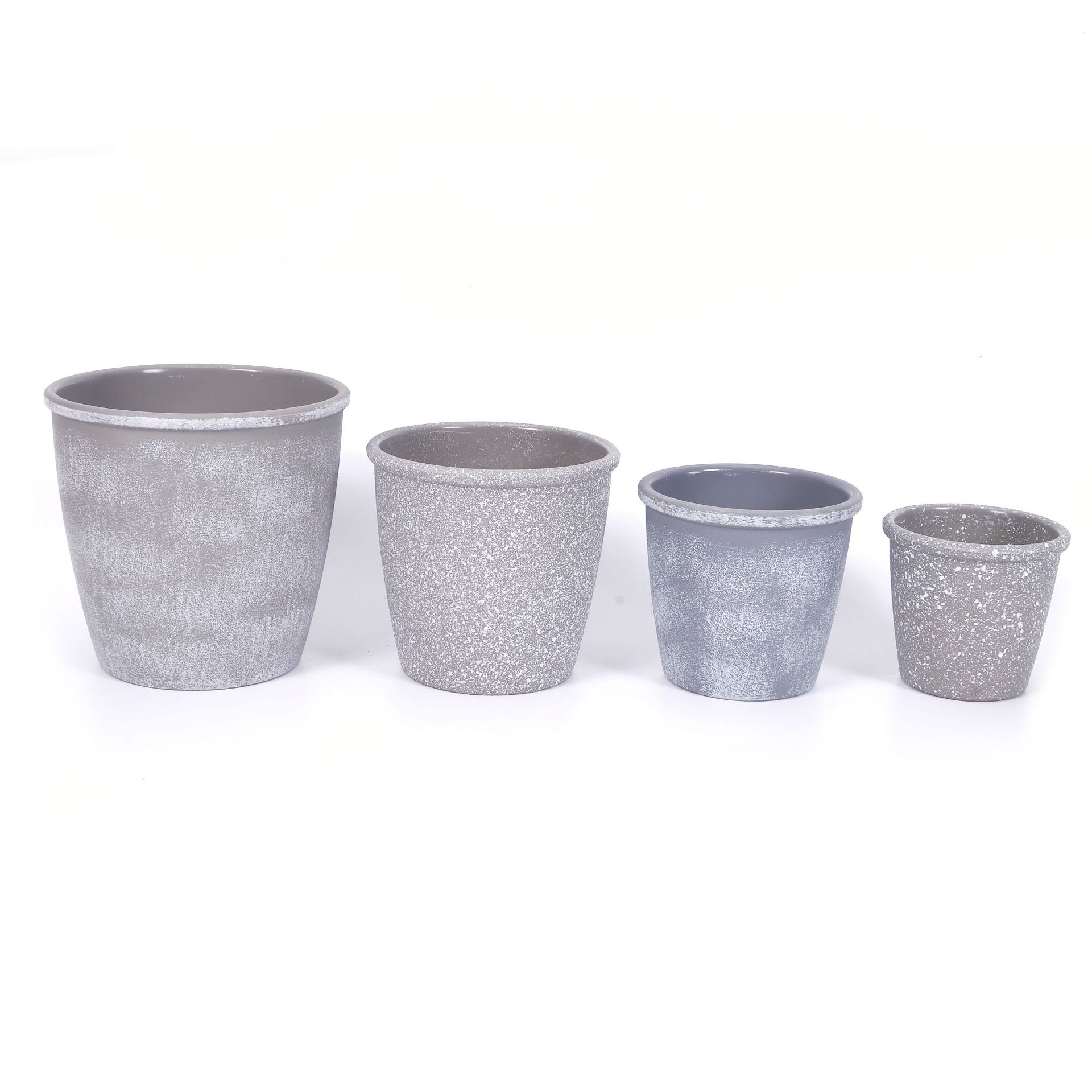 The manufacturer supplies simple Nordic retro cement round thick-mouthed tabletop potted green plant POTS and succulent flower POTS detail image 1