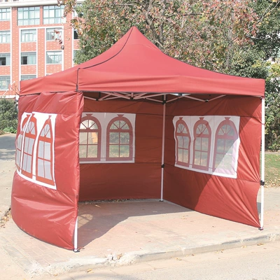 3*3 m folding tent outdoor Çadırlar - wine-red-more-than-8-people