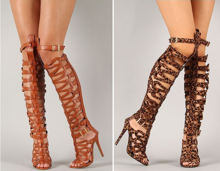 Title 11, Stivali punk con rivetti cavi, moda europea e a...