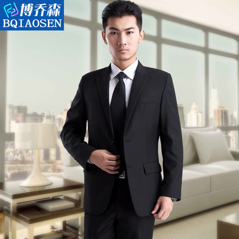 Men's Business formal suit suit business suit interview suit bank hotel lobby manager two button overalls